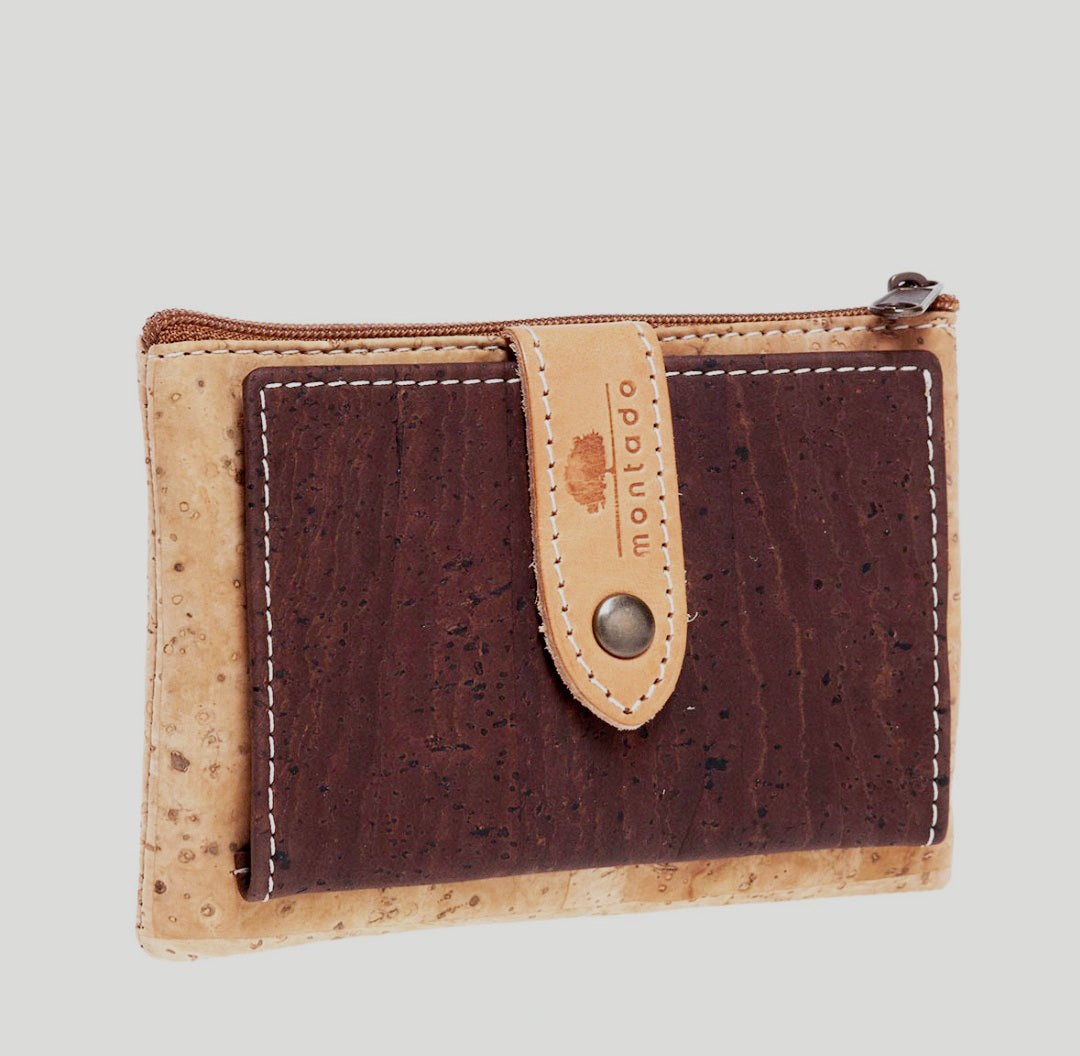 Petit Porte-feuille en liège MONTADO Marron