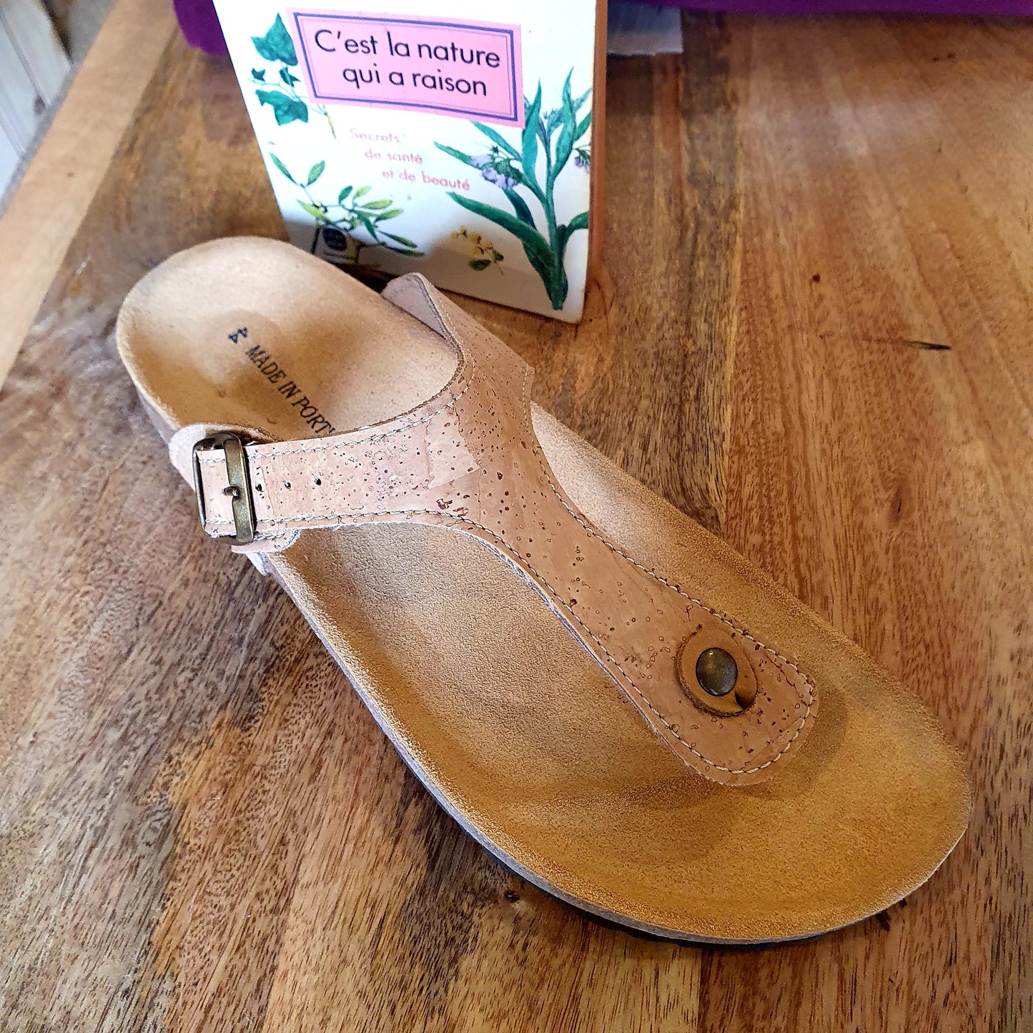 Tongs "Birk" natural liège - Naïa Nature