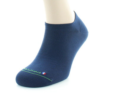 Chaussettes coton bio bleu