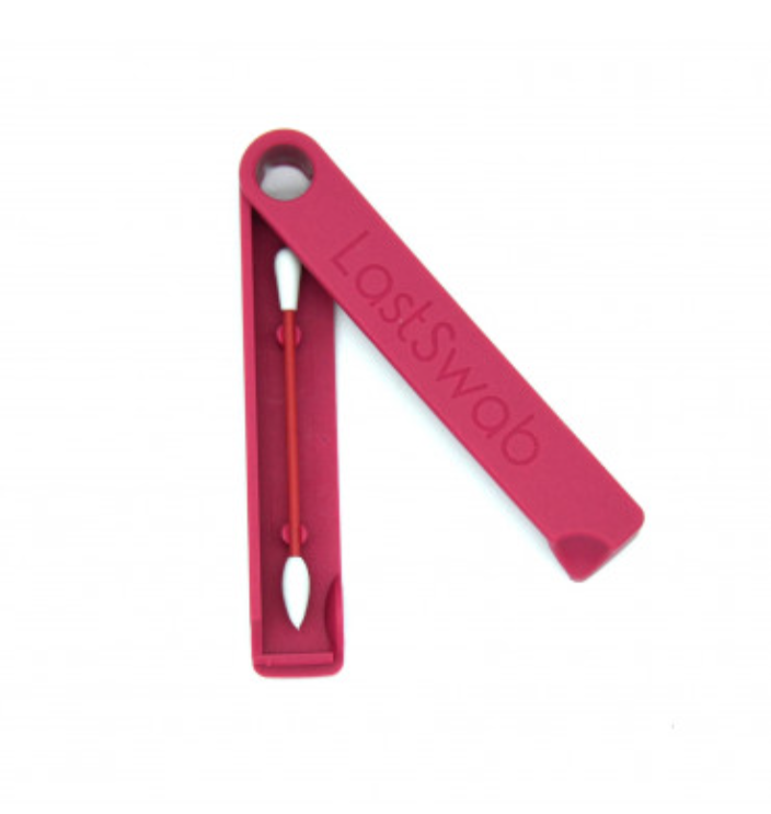 Coton-tige maquillage réutilisable rose