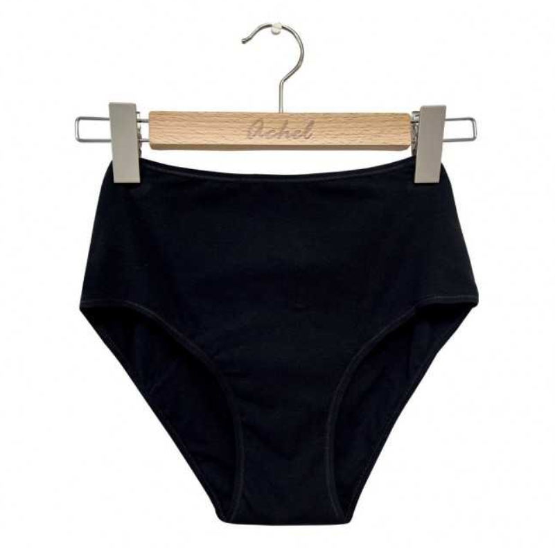 Culotte menstruelle coton bio Lemahieu - Taille haute Noir
