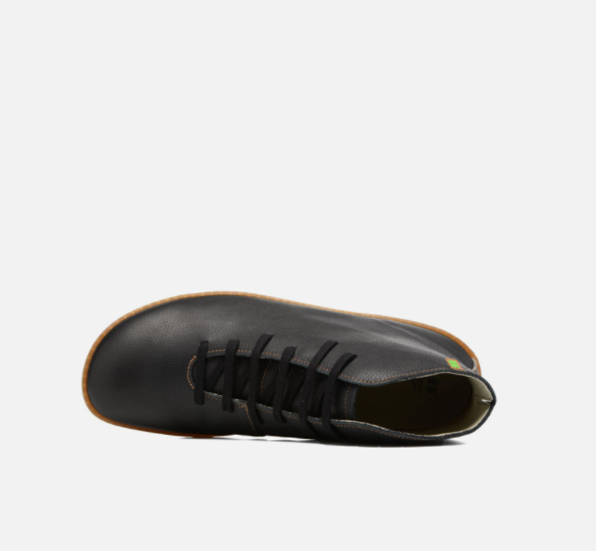 Bottines à lacet noires mixte style barefoot