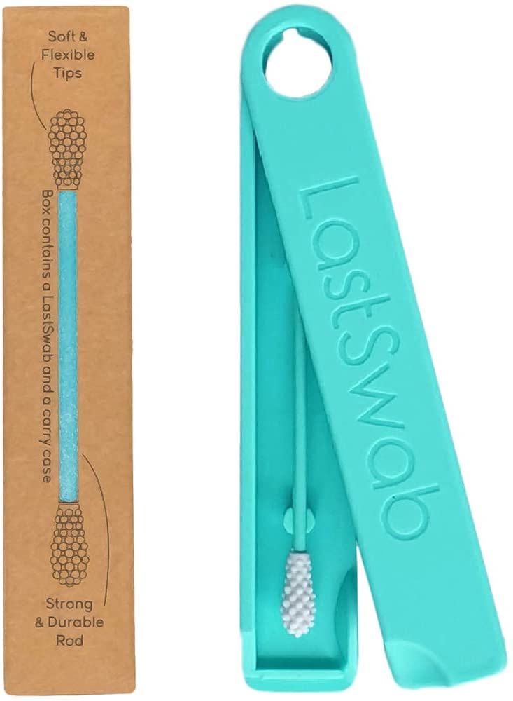 Coton-tige réutilisable turquoise