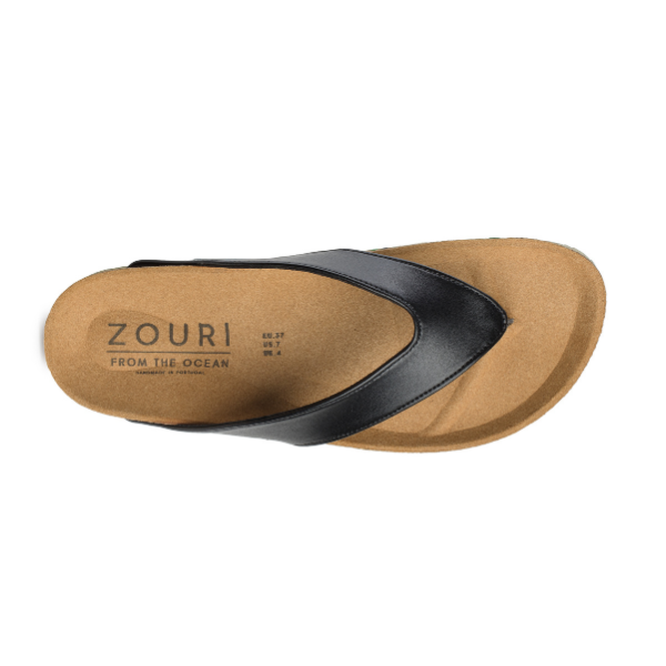 Tong Zouri cuir de pomme