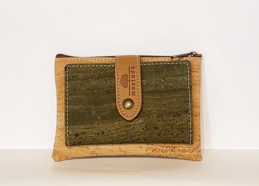 Petit Porte-feuille en liège MONTADO Vert