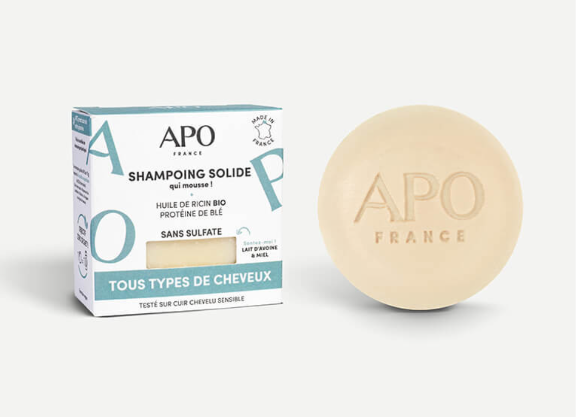Shampoing solide APO - tous types de cheveux - 75g